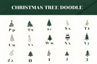 Christmas Tree Doodle by Apiwat Type — Dingbats Font — thumbnail 3