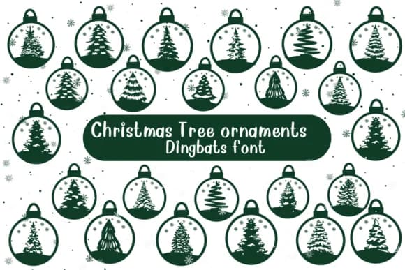 Christmas Tree Ornaments by Nongyao — Dingbats Font
