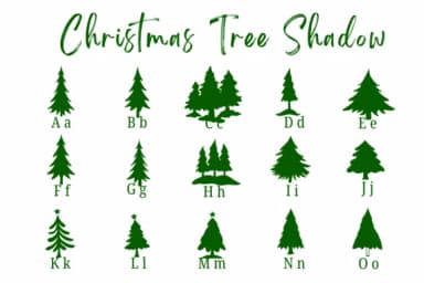 Christmas Tree Shadow by Suphitchaya — Dingbats Font — thumbnail 2