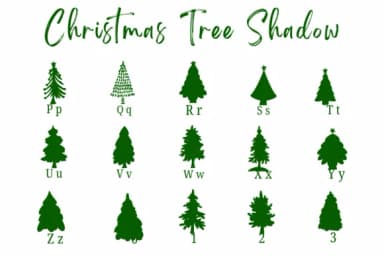 Christmas Tree Shadow by Suphitchaya — Dingbats Font — thumbnail 3