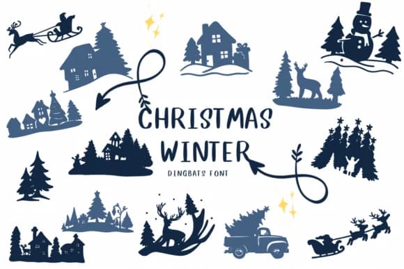 Christmas Winter by CHANOK — Dingbats Font