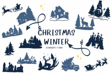 Christmas Winter by CHANOK — Dingbats Font — thumbnail 1