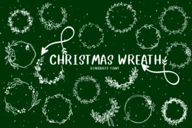 Christmas Wreath by CHANOK — Dingbats Font — thumbnail 1