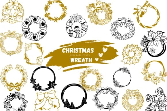 Christmas Wreath by Suphitchaya — Dingbats Font