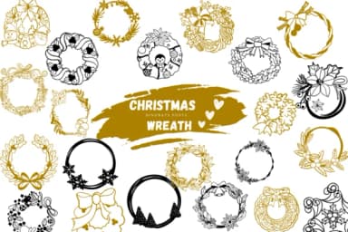 Christmas Wreath by Suphitchaya — Dingbats Font — thumbnail 1