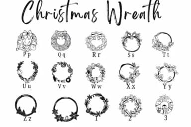 Christmas Wreath by Suphitchaya — Dingbats Font — thumbnail 3
