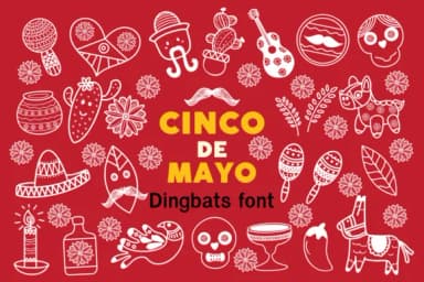 Cinco De Mayo by Nun Sukhwan — Dingbats Font — thumbnail 1