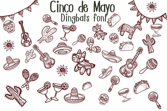 Cinco De Mayo by Nongyao — Dingbats Font
