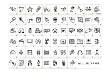 Cinema by YandiDesigns — Dingbats Font — thumbnail 2