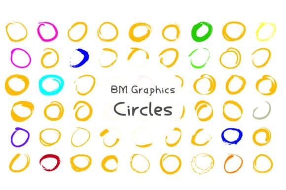 BM Graphics - Circles by GraphicsBam Fonts — Dingbats Font