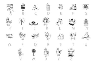 City Coo Crew Dingbats by Illustration Ink — Dingbats Font — thumbnail 2