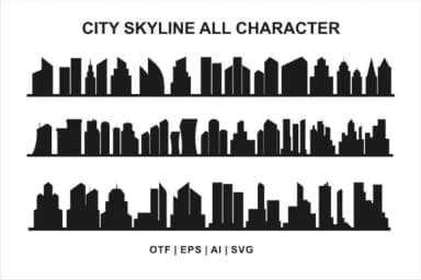 City Skyline by edywiyonopp — Dingbats Font — thumbnail 2
