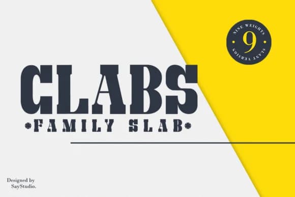 Clabs by SayStudio — Slab Serif Font