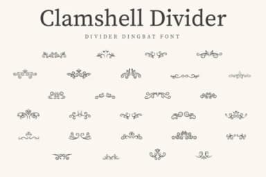 Clamshell Divider by CraftedType Studio — Dingbats Font — thumbnail 1