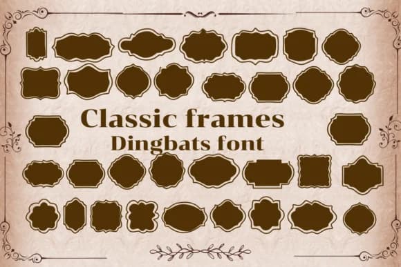 Classic Frames by Nongyao — Dingbats Font