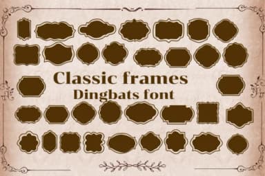 Classic Frames by Nongyao — Dingbats Font — thumbnail 1