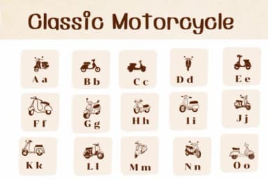 Classic Motorcycle by Ketsarin — Dingbats Font — thumbnail 2