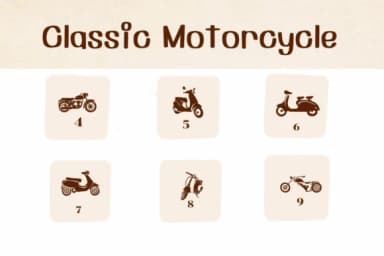 Classic Motorcycle by Ketsarin — Dingbats Font — thumbnail 4