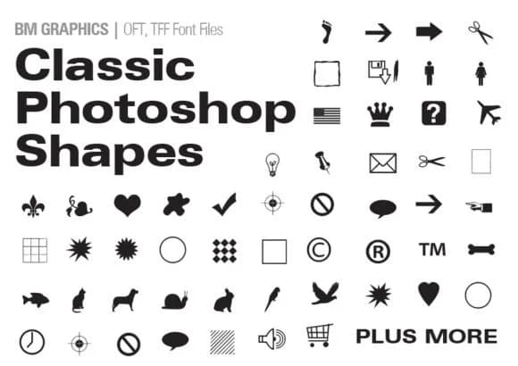 Classic Photoshop Shapes by GraphicsBam Fonts — Dingbats Font