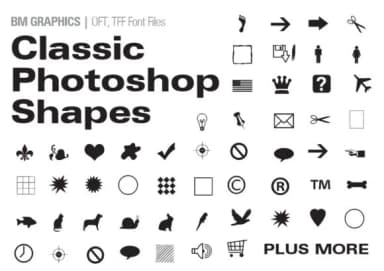 Classic Photoshop Shapes by GraphicsBam Fonts — Dingbats Font — thumbnail 1