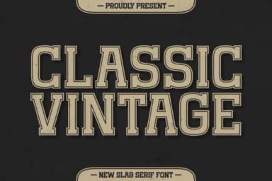 Classic Vintage by Refy (7NTypes) — Slab Serif Font — thumbnail 1