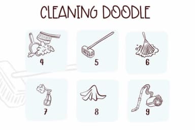 Cleaning Doodle by Sirinart — Dingbats Font — thumbnail 4