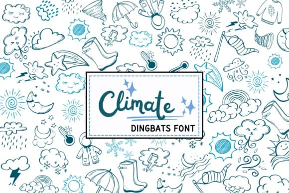 Climate by PraewDesigns — Dingbats Font