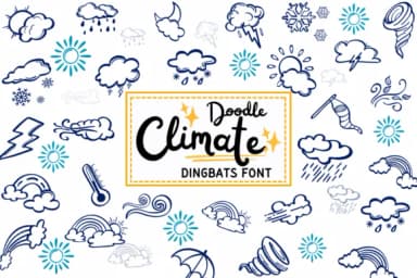 Climate Doodle by PraewDesigns — Dingbats Font — thumbnail 1