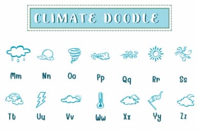 Climate Doodle by PraewDesigns — Dingbats Font — thumbnail 3
