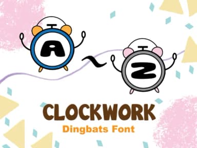 Clockwork by Happy Bamboo — Dingbats Font — thumbnail 1