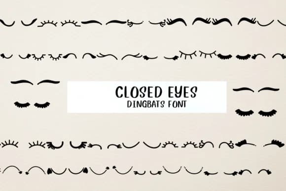 Closed Eyes by Nongyao — Dingbats Font