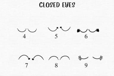 Closed Eyes by Nongyao — Dingbats Font — thumbnail 4