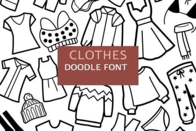 Clothes Doodle by digitalplannerland — Dingbats Font — thumbnail 1