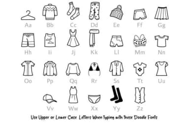 Clothes Doodle by digitalplannerland — Dingbats Font — thumbnail 2