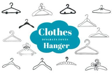 Clothes Hanger by Suphitchaya — Dingbats Font — thumbnail 1