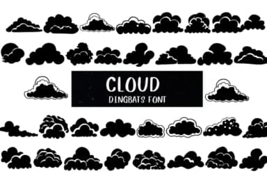 Cloud by Nongyao — Dingbats Font — thumbnail 1