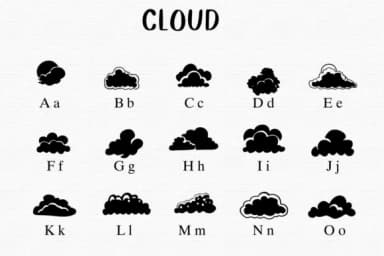 Cloud by Nongyao — Dingbats Font — thumbnail 2