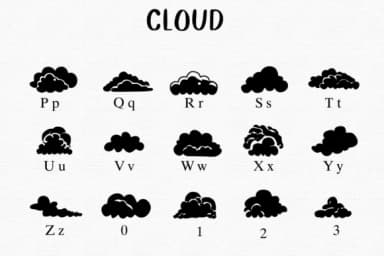 Cloud by Nongyao — Dingbats Font — thumbnail 3