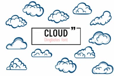 Cloud by Chada Art — Dingbats Font — thumbnail 1