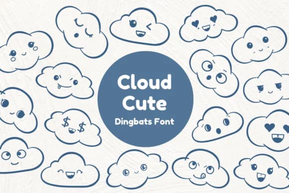 Cloud Cute by Nun Sukhwan — Dingbats Font