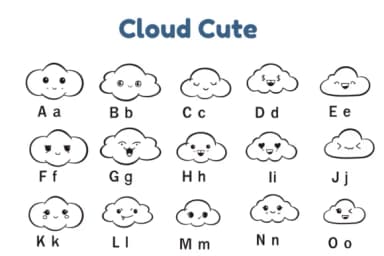 Cloud Cute by Nun Sukhwan — Dingbats Font — thumbnail 5