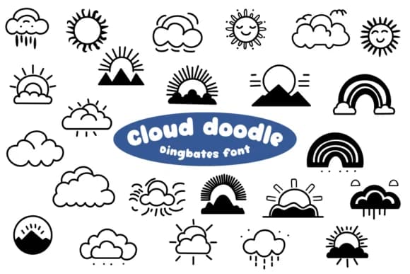 Cloud Doodle by Chonada — Dingbats Font