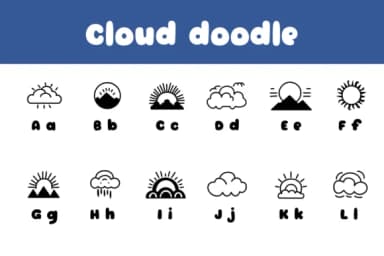 Cloud Doodle by Chonada — Dingbats Font — thumbnail 2