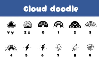 Cloud Doodle by Chonada — Dingbats Font — thumbnail 4