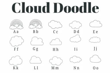 Cloud Doodle by Suphitchaya — Dingbats Font — thumbnail 2