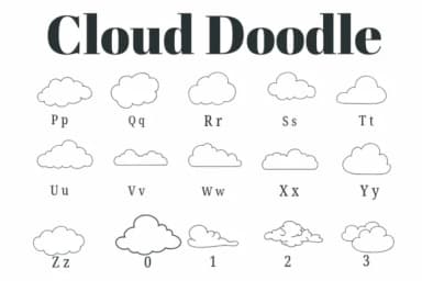 Cloud Doodle by Suphitchaya — Dingbats Font — thumbnail 3
