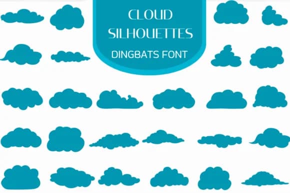 Cloud Silhouettes by Heartcraft Atelier — Dingbats Font