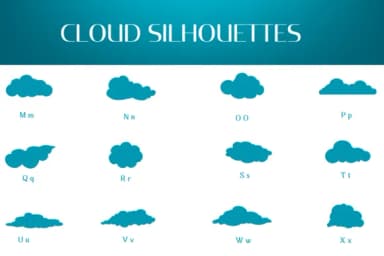 Cloud Silhouettes by Heartcraft Atelier — Dingbats Font — thumbnail 3