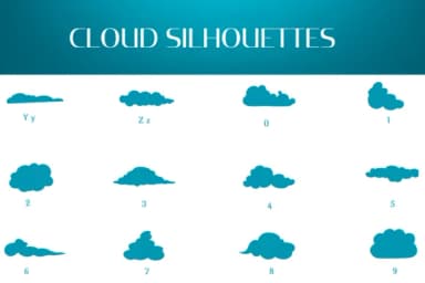 Cloud Silhouettes by Heartcraft Atelier — Dingbats Font — thumbnail 4