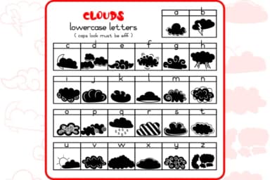 Clouds Dingbats by WADLEN — Dingbats Font — thumbnail 3